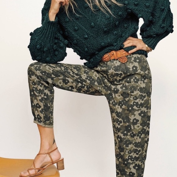 Anthropologie AMADI Floral Camo Trousers NWT - Picture 3 of 6